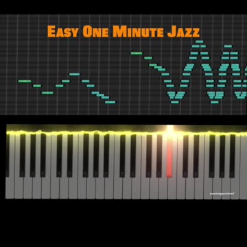 Easy one minute Jazz Piano tutorial - my own music