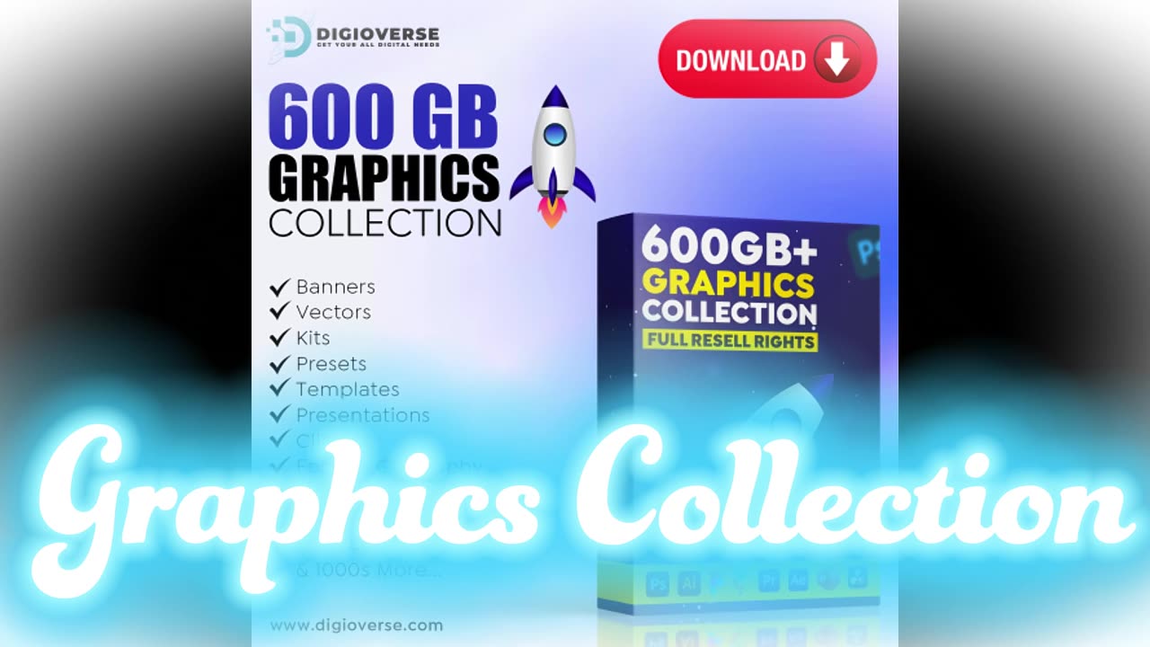 600+GB Graphics Collection | The Ultimate Graphics Collection Bundle