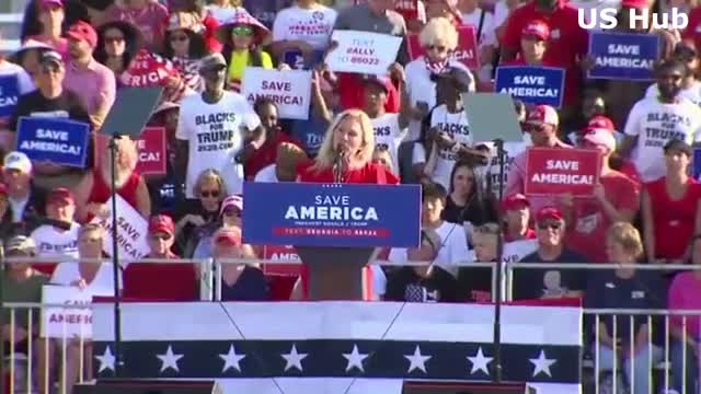 Marjorie Taylor Greene Speaks at Trump Rally in Perry, Georgia