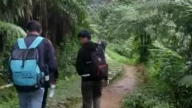 Men exploring the mountains