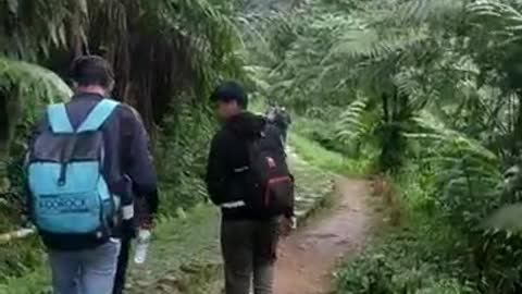 Men exploring the mountains