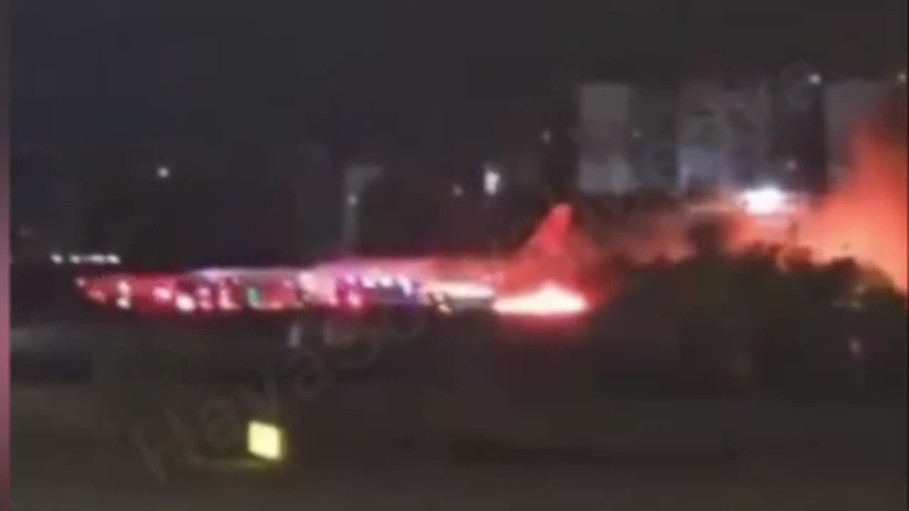 Russian Passenger Jet Catches Fire After Landing in Turkey