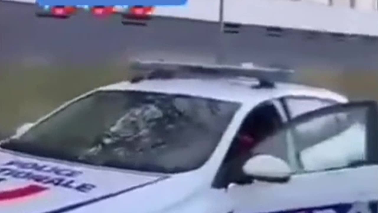 French Police being nicely escorted out of the hood