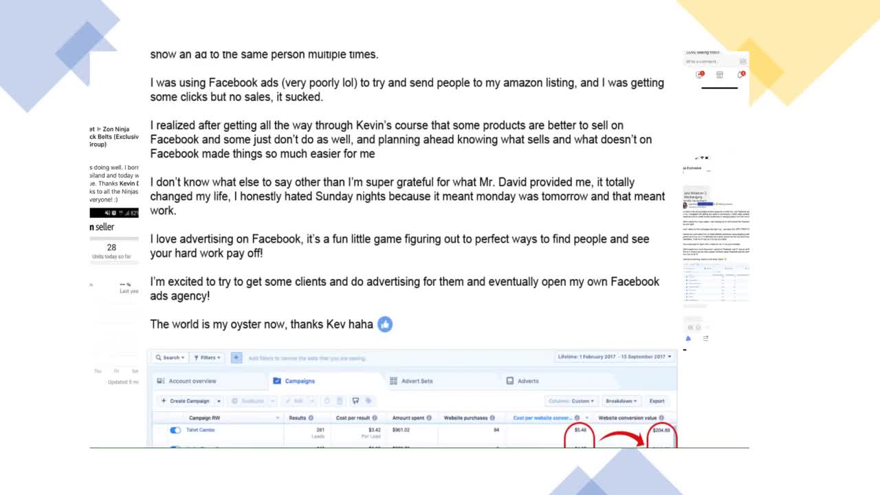 Testimonial - Amazon FBA Full Course! Webinar Kevin David