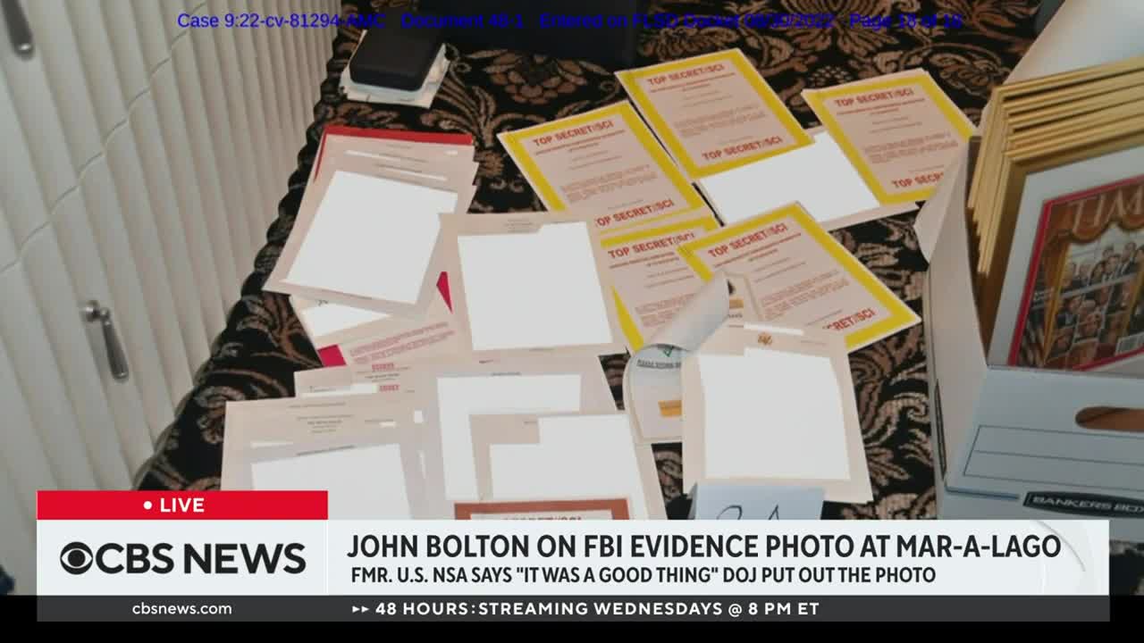 John Bolton discusses newly unsealed Mar-a-Lago inventory and Pat Cipollone's grand jury testimony