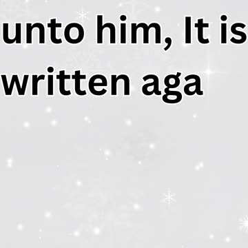 "Jesus Rejects the Devil's Temptation" Matthew 4:7.