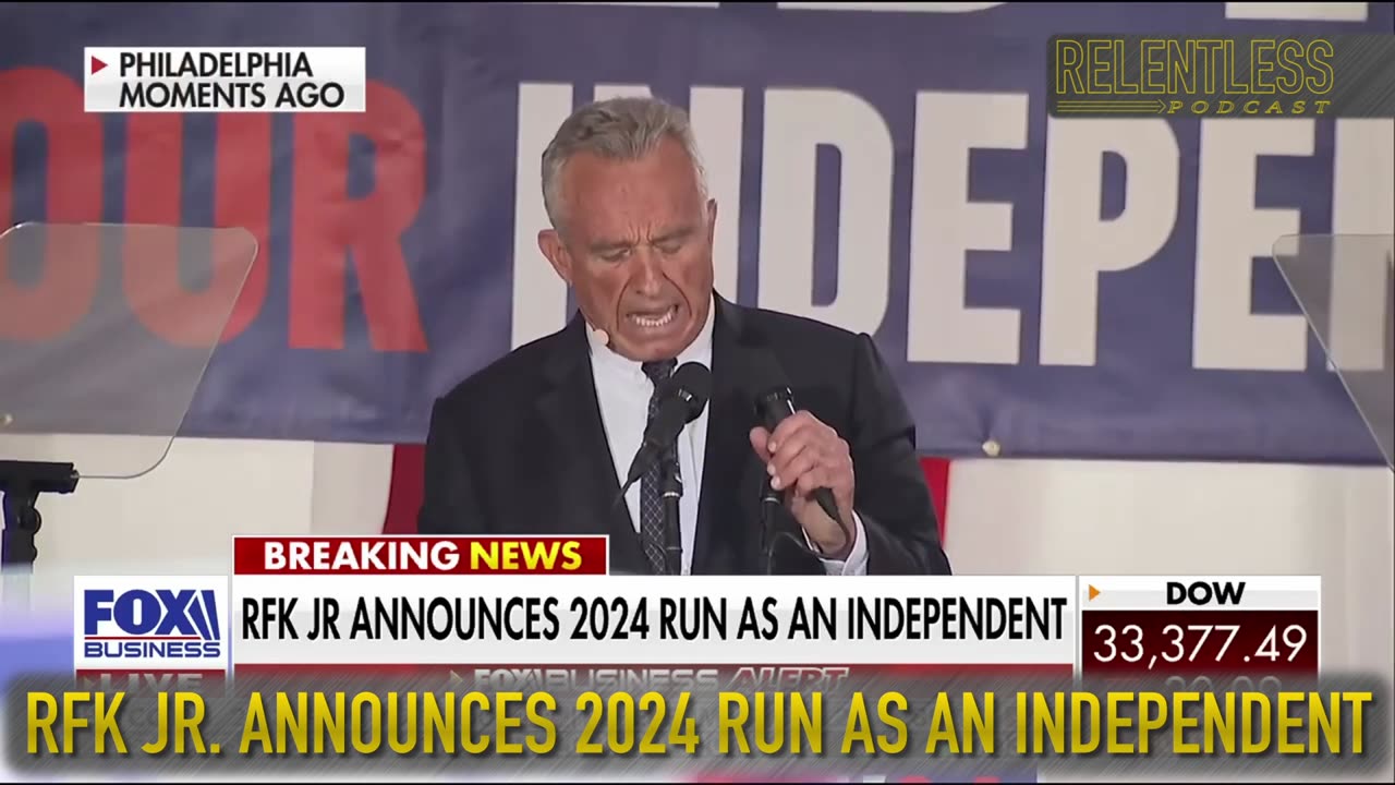 RFK Jr. announces 2024 run as an Independent Presidential candidate!