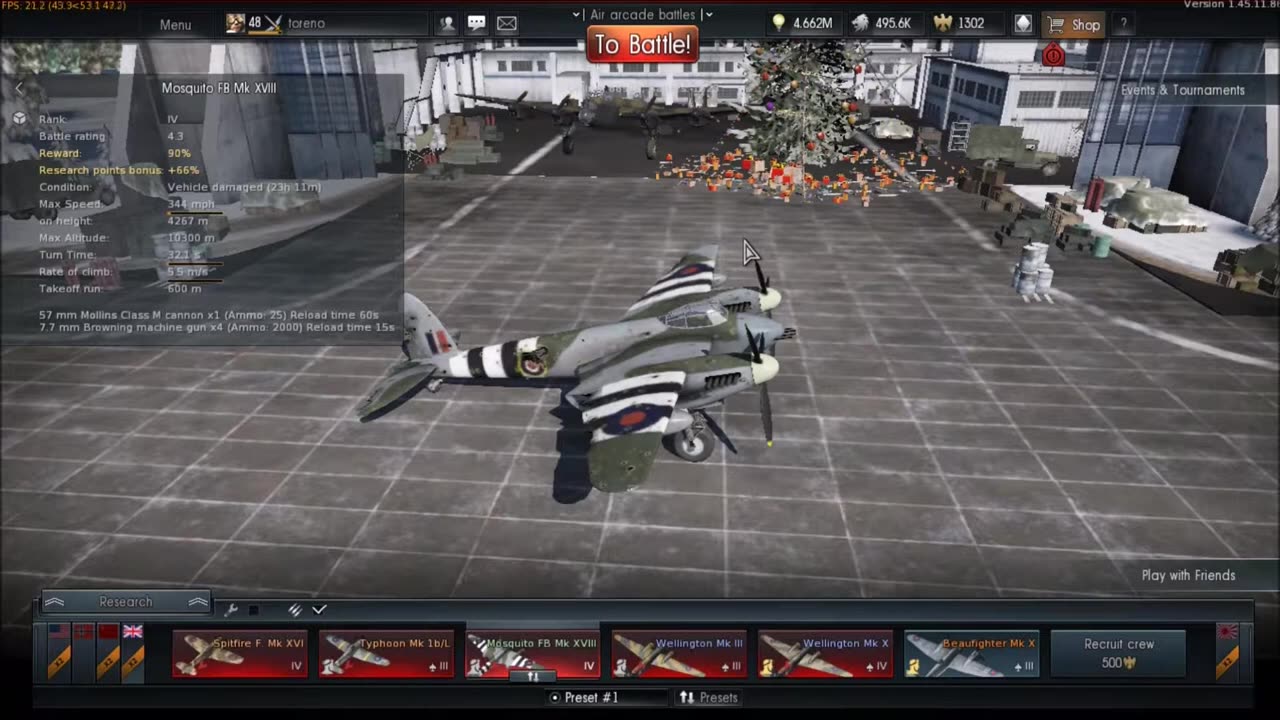 War Thunder - Patch 1.45 replays (mostly a crash landing compilation)