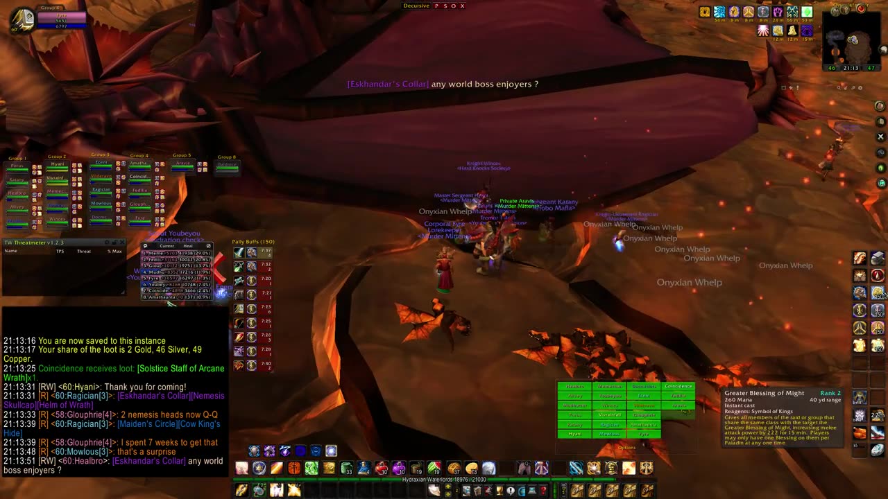 Turtle Wow - MM Onyxia raid - 25 August - Paladin POV