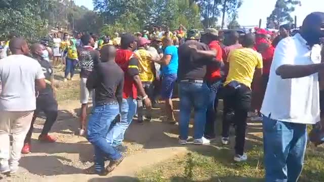 ANC members and EFF members clash in Pietermaritzburg