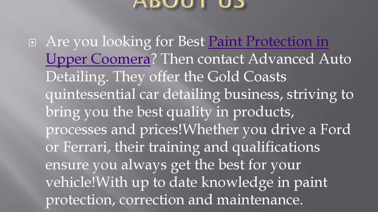 Best Paint Protection in Upper Coomera