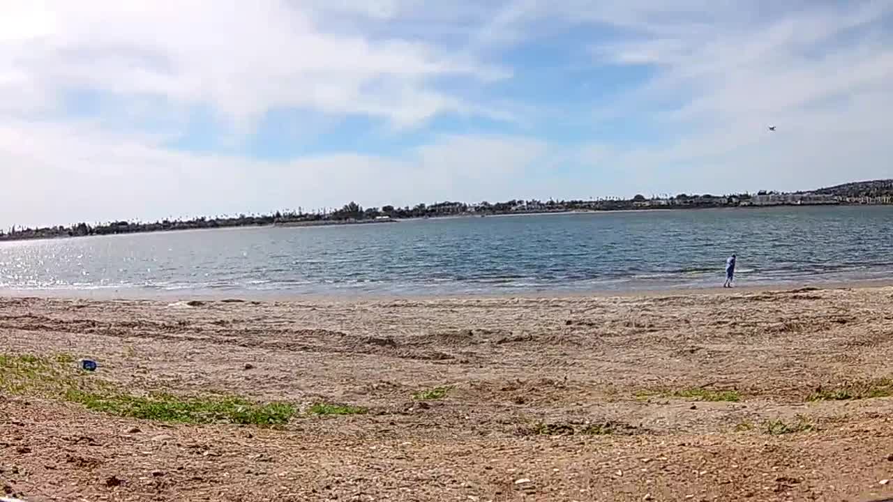 Drone over Mission Bay, San Diego.