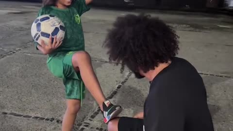 Marcelo's Son Take His Father One on One And Nutmeg Him