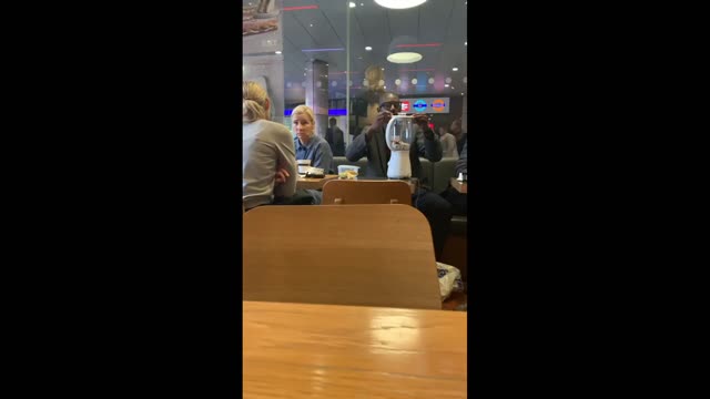 Funny video must watch man use blender in public place watch to see what happens