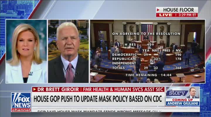 Admiral Giroir Says House Mask Rule Is 'Sending The Wrong Message' On Vaccines