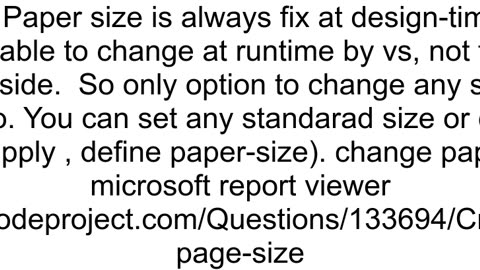 Crystal Reports how to change paper size at runtime