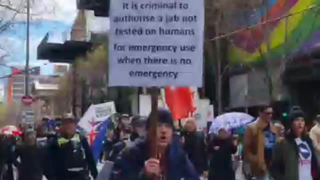 [BAGIKAN] Demo Menolak Vaksin Wajib, Melbourne Australia (17/9/22)