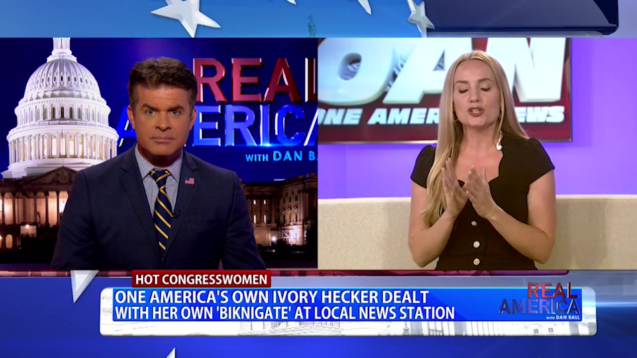 REAL AMERICA -- Dan Ball W/ Ivory Hecker, Outrage Over Conservative Women In Bikinis, 8/19/24