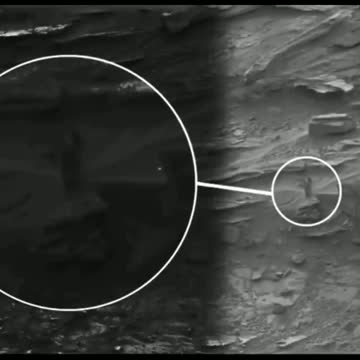 Strange shape on the planet mars