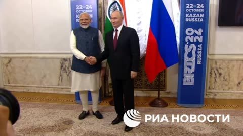 President Putin meets Modi Kazan Brics mtg.