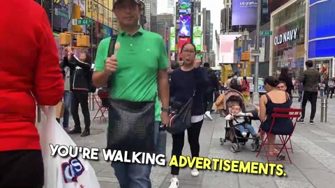 Walking Logos, Bumper Stickers Galore. Who Are You?