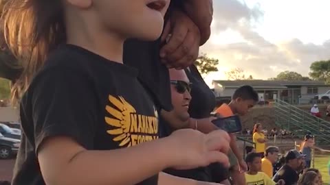 Tiny Super Fan Gets TOO Excited About Game and Takes a WILD Tumble!