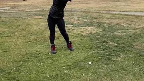 Jenna golfing in Winner, SD