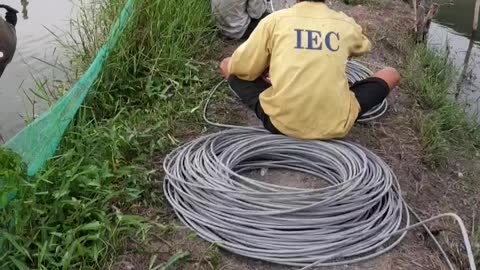 electrical construction workers