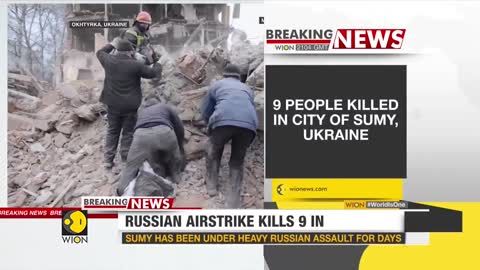 Russian airstrikes hit apartment buildings in Sumy, at least 9 including 2 child