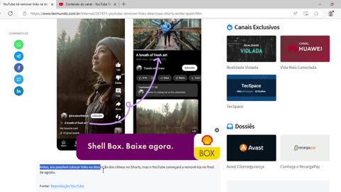YouTube irá remover links na descrição de Shorts para evitar spam