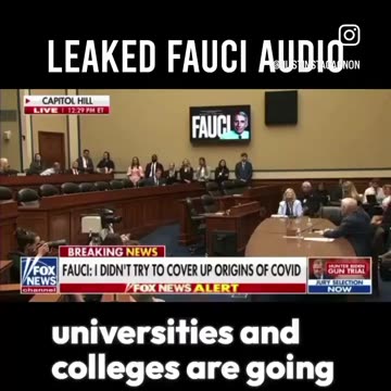 Anthony Fauci audio at hearing about Covid