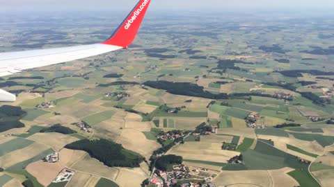 View of the earth from the plane window