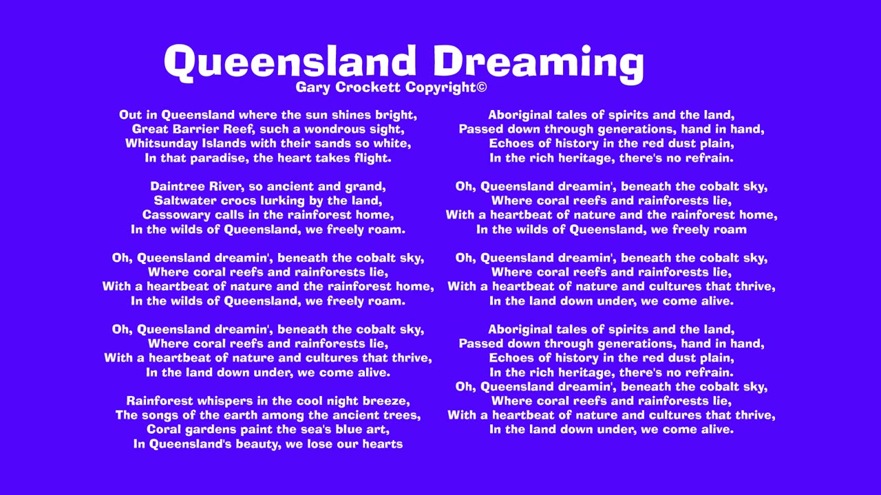 Queensland Dreaming Song