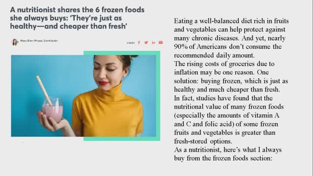 A nutritionist shares the 6 frozen foods she always buys