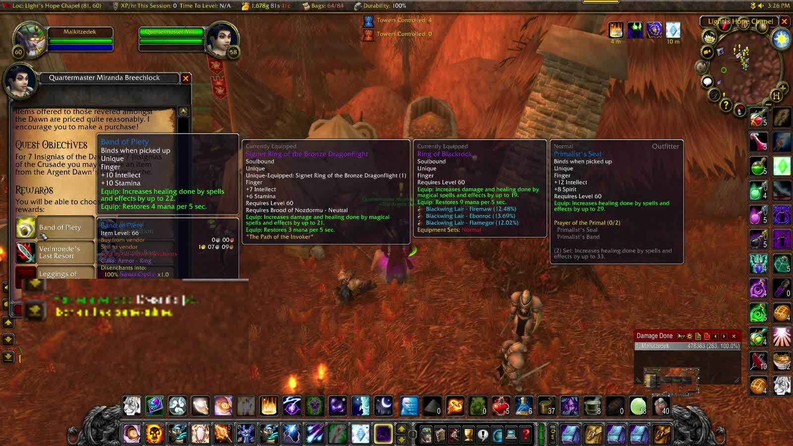 World of Warcraft Classic Shadow hanging out doing some quests