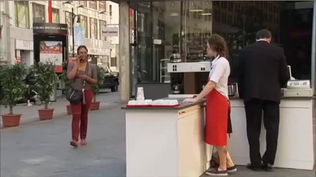 hilarious prank irritating customers while serving