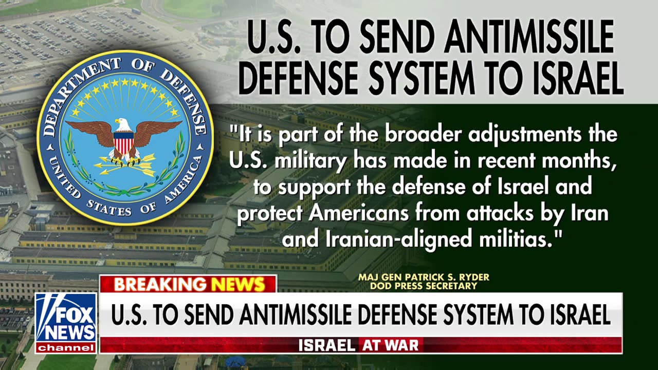 US to send antimissile defense system to Israel