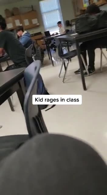 Little kid rage in class room