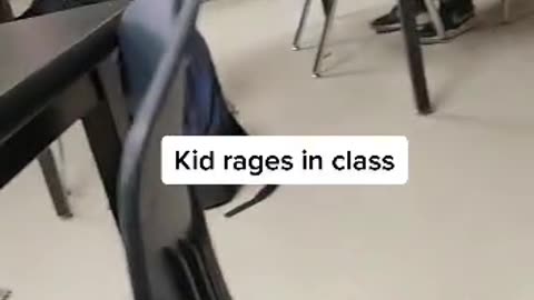 Little kid rage in class room