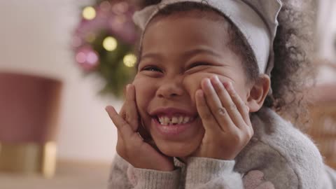 A Little Girl Making Funny Faces