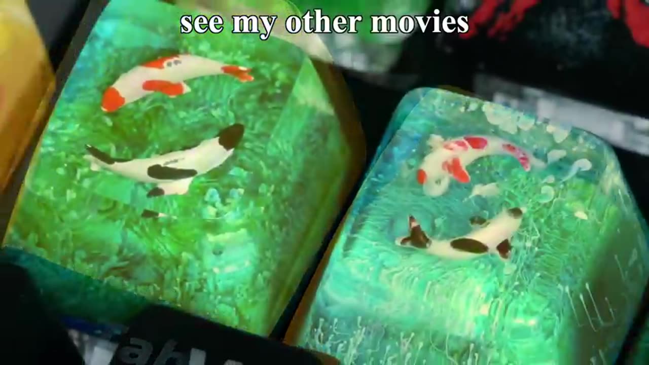DIY Resin Custom Keycaps. Homemade #5 RESIN ART