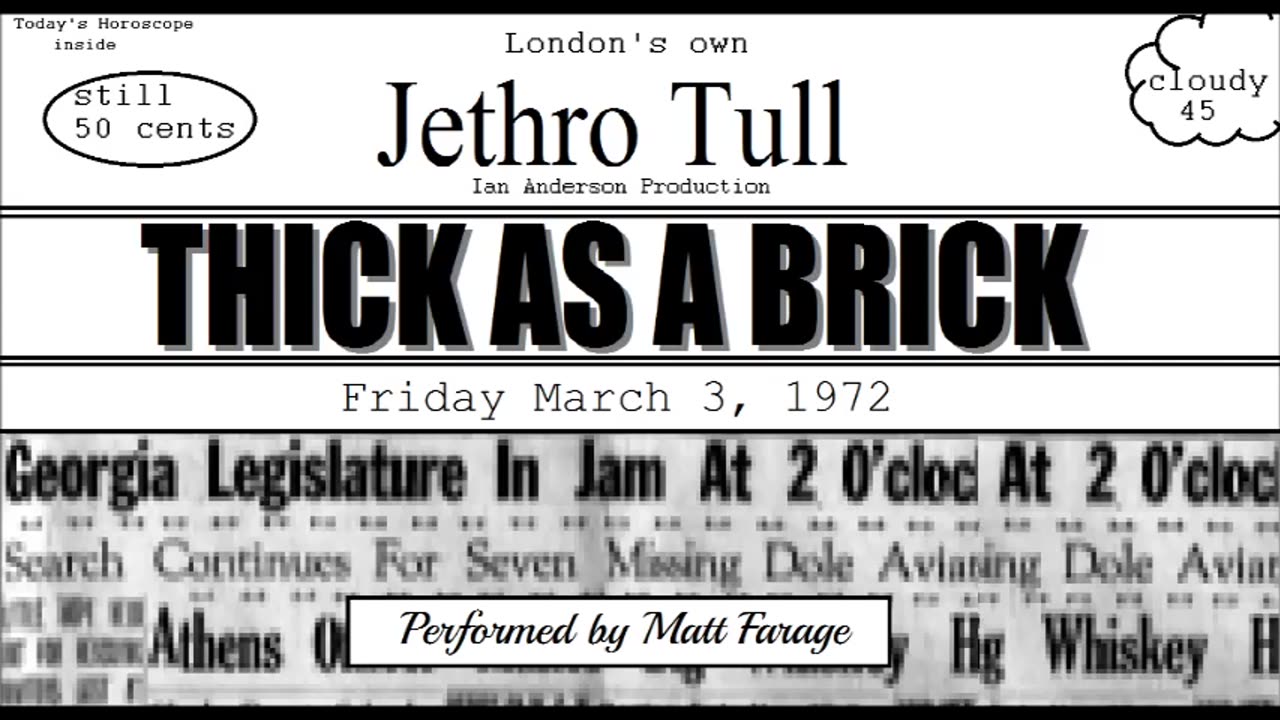 Thick as a Brick Jethro Tull