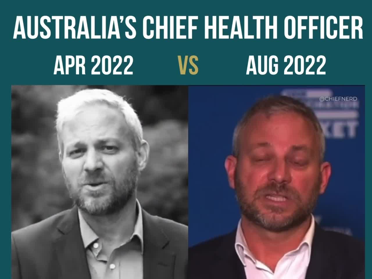 Australian Chief health officer flips on covid vaccine effectiveness