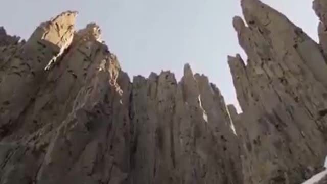 Amazing stunts of duck chicks falling from mountain