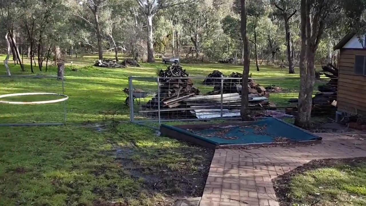 Chopping wood when its wet