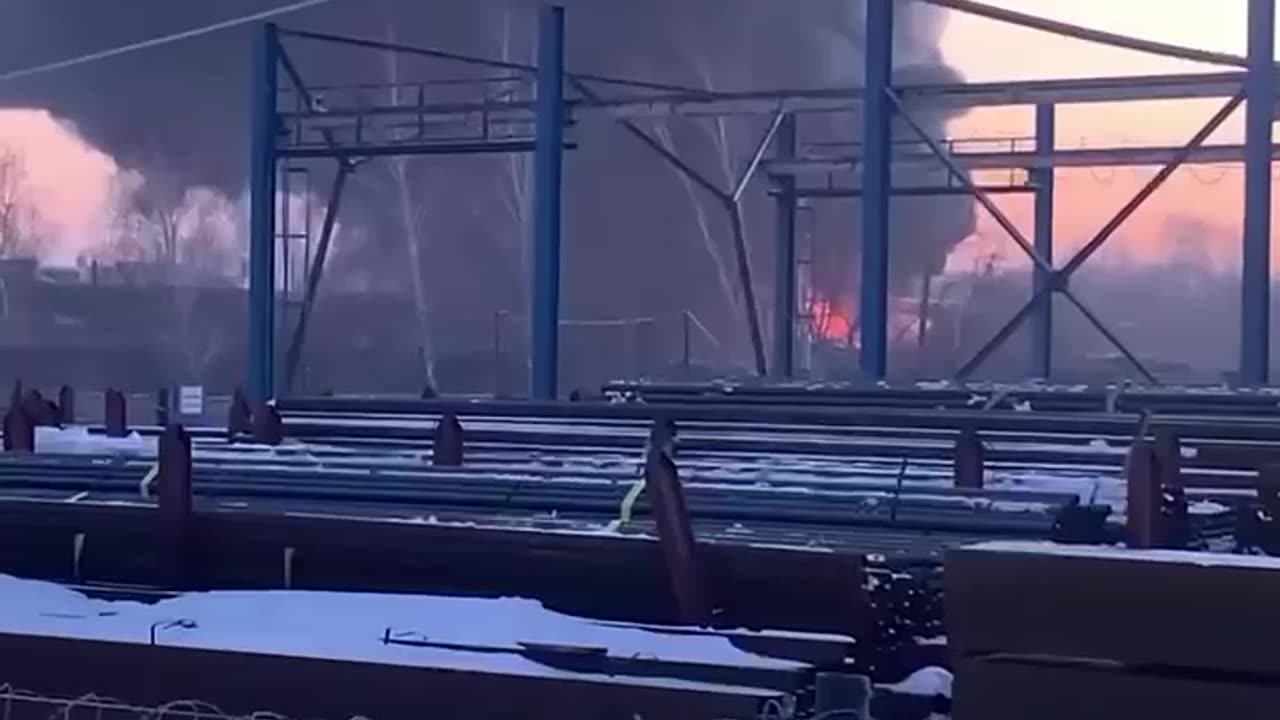 Massive Warehouse Fire in Novosibirsk