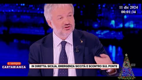 Claudio Borghi Aquilini Crisi idrica Sicilia - Ponte sullo stretto 11-12-2024