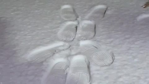 Making snow rabbits^.^