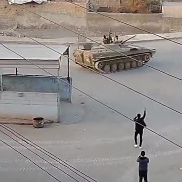 Drift and selfie: Syrian rebels on board BMP-1