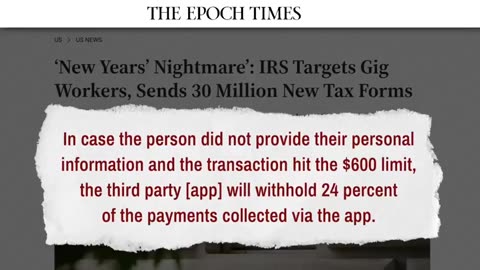 NEW SCHEME FROM THE IRS - 30 MILLION AMERICANS WILL BE TARGETED NEXT YEAR